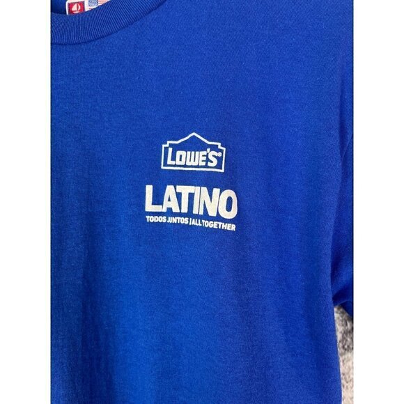 Lowes Latino Graphic Blue T Shirt Tee Mens Medium - Picture 2 of 7